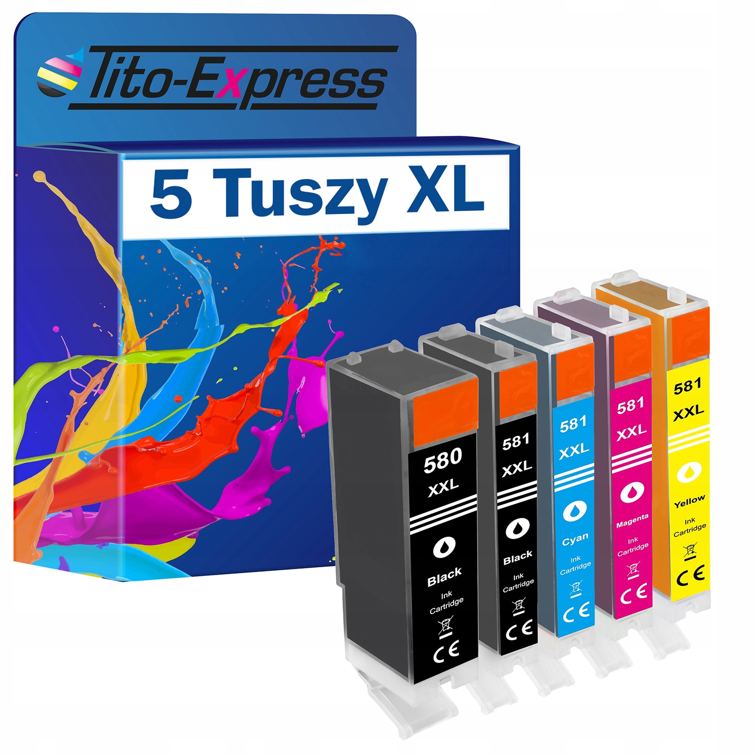 Atrament Tito-Express canon-pgi-580-cli-581-CMYKK pre sadu Canon